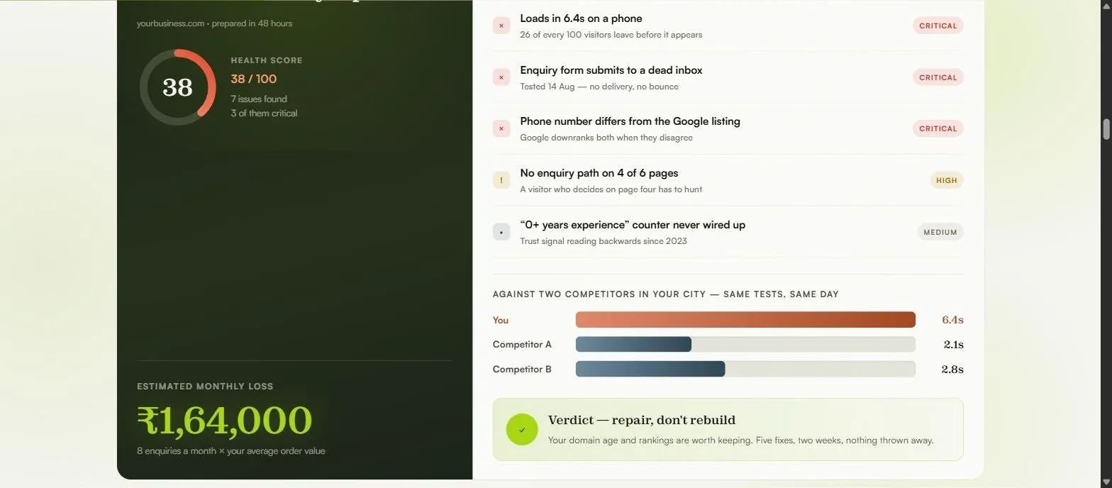 Website audit report